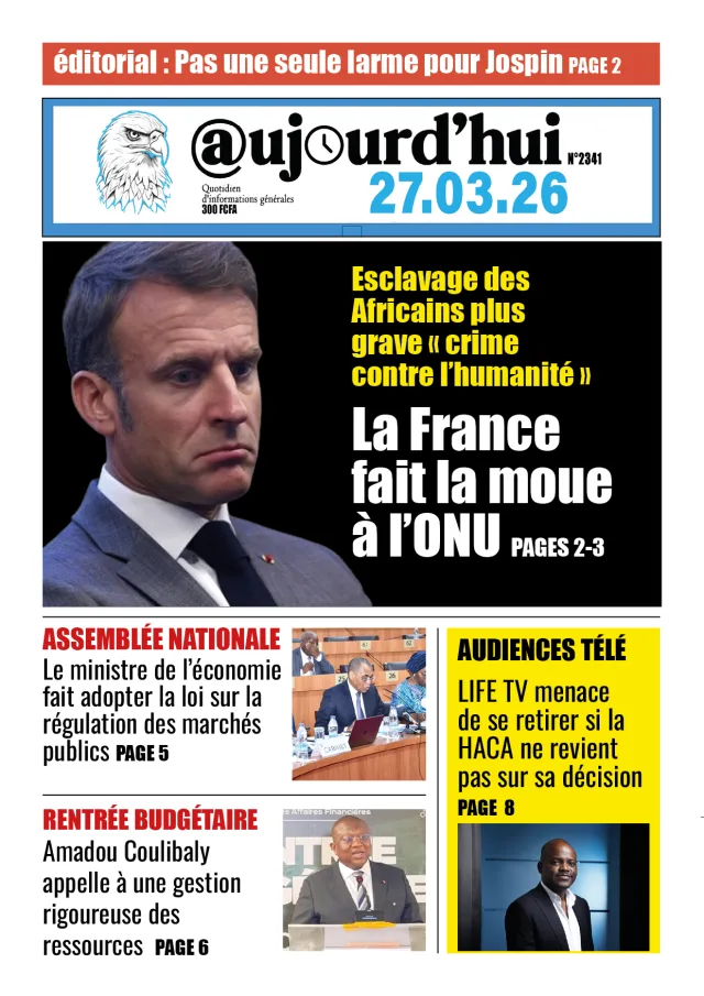 AUJOURD'HUI DU 27-03-26