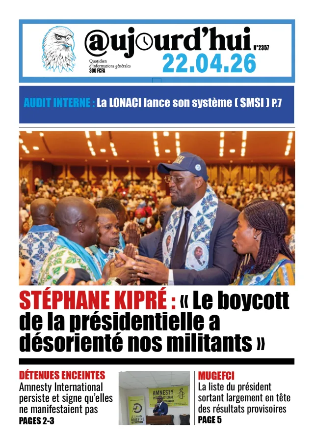 AUJOURD'HUI DU 22-04-26
