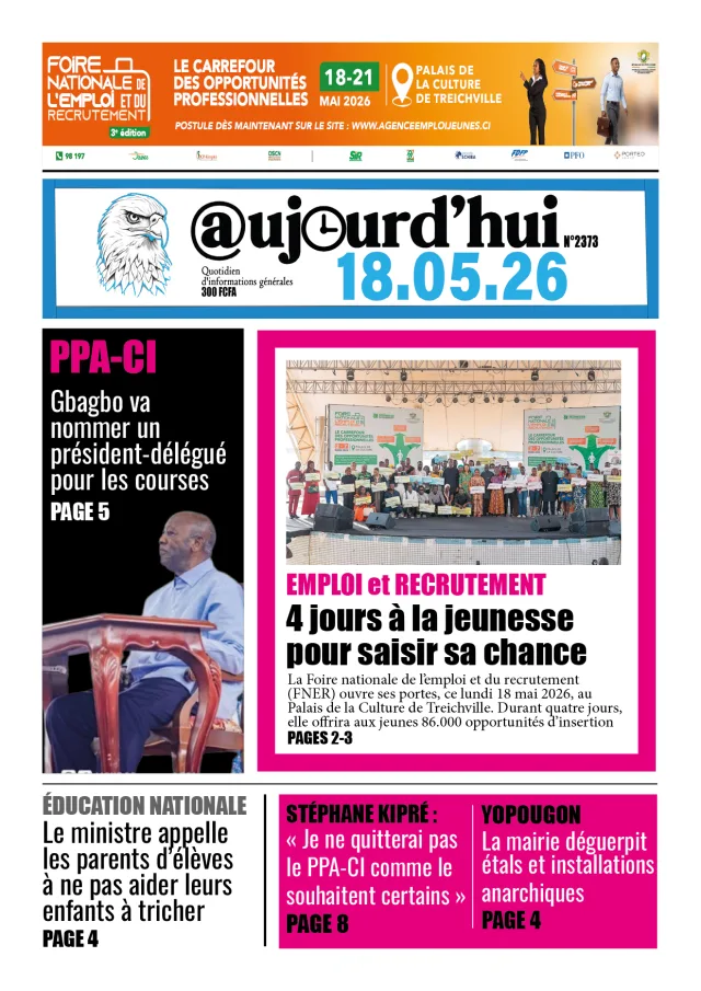 AUJOURD'HUI DU 18-05-26