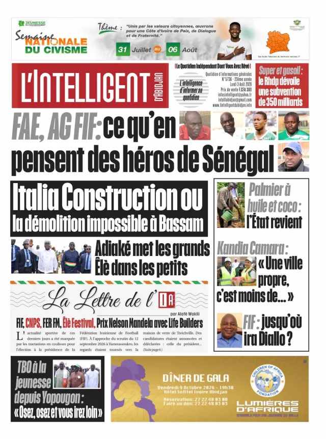 L'Intelligent d'Abidjan N°5738
