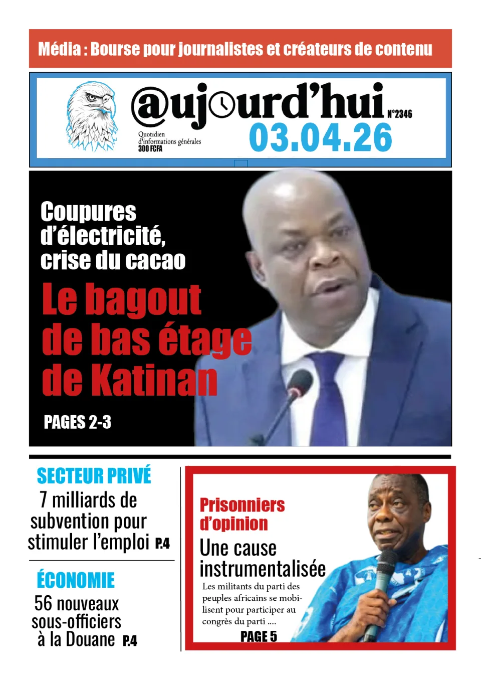 AUJOURD'HUI DU 03-04-26