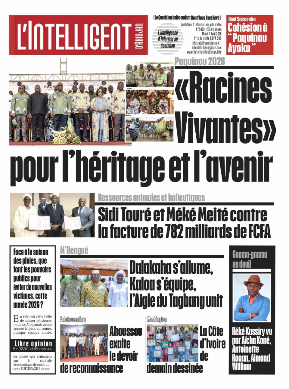 L'Intelligent d'Abidjan N°5672