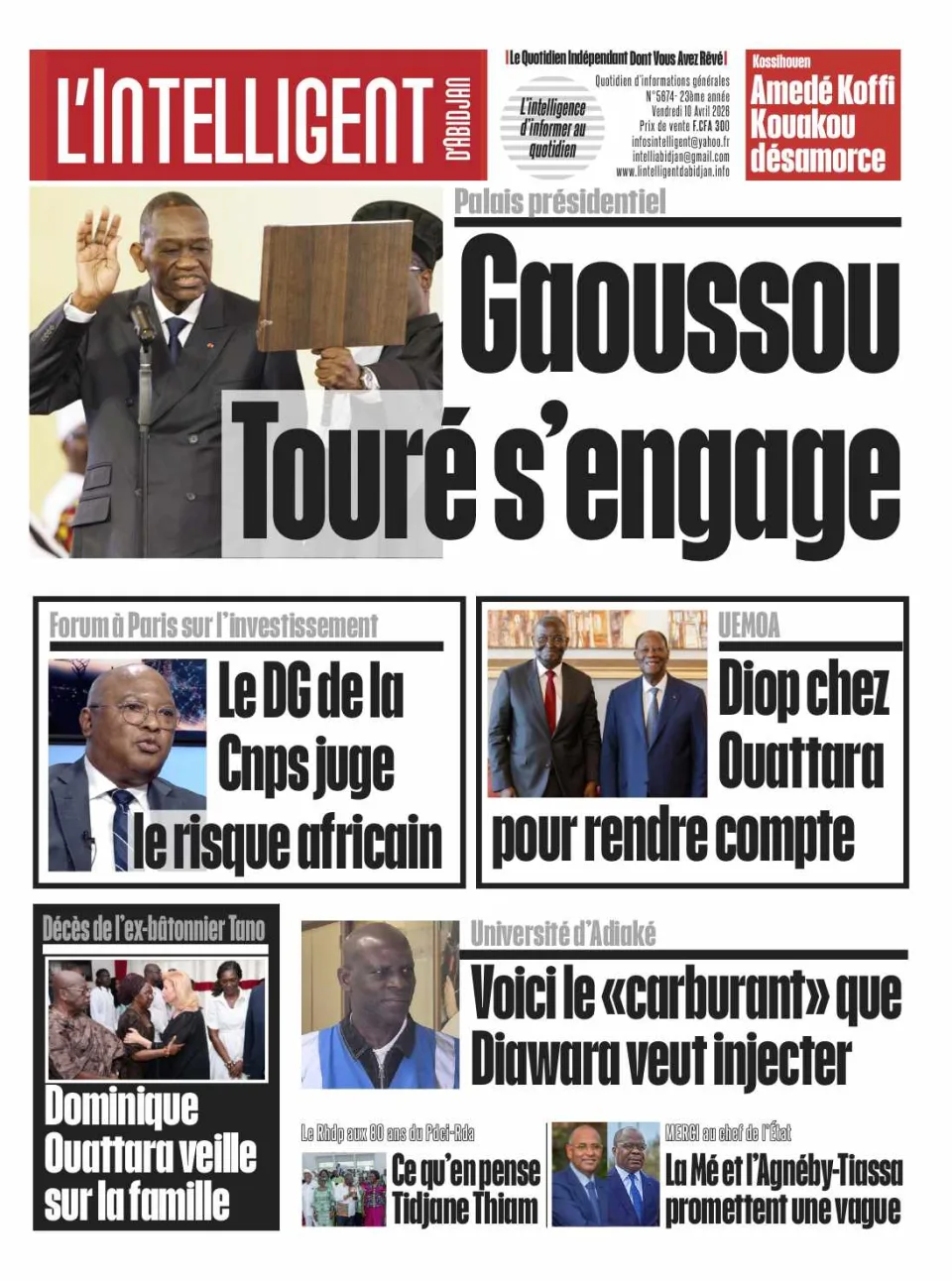 L'Intelligent d'Abidjan N°5674