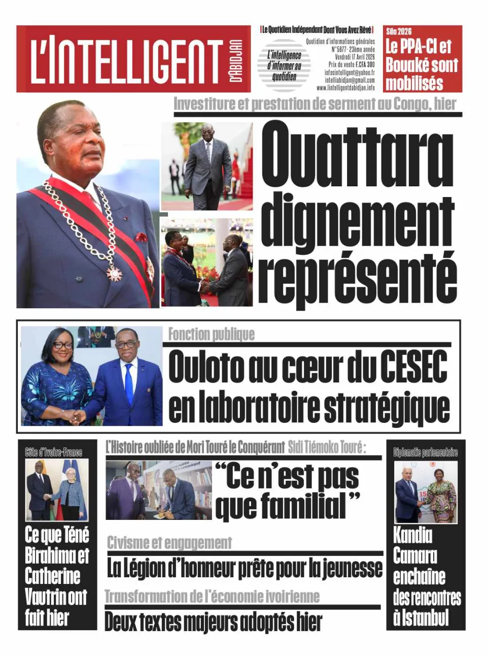 L’Intelligent d’Abidjan N°5677