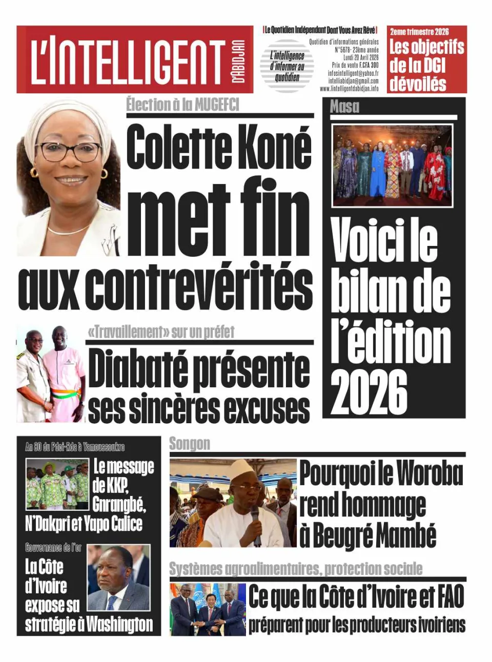 L’Intelligent d’Abidjan N°5678