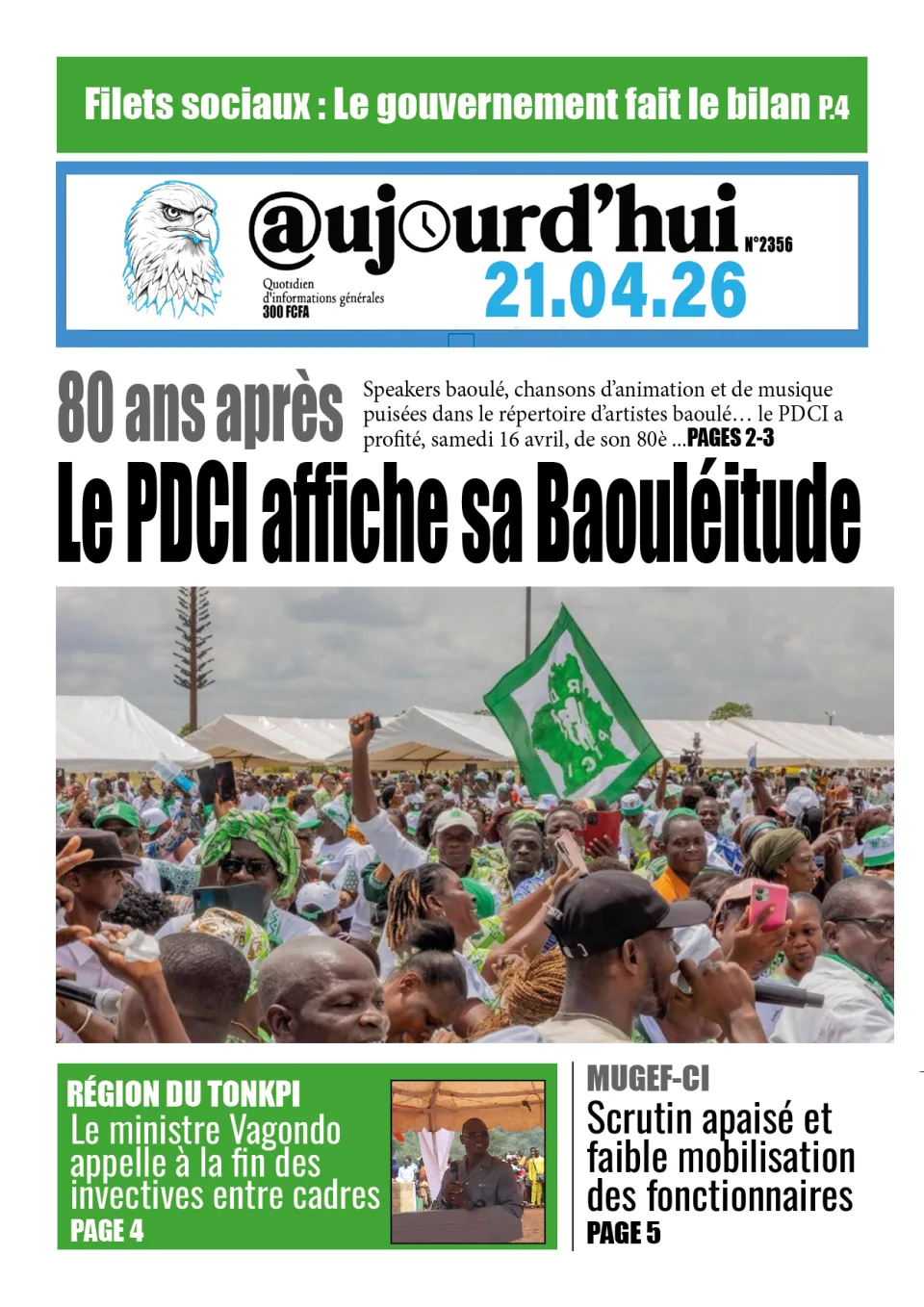 AUJOURD'HUI DU 21-04-26