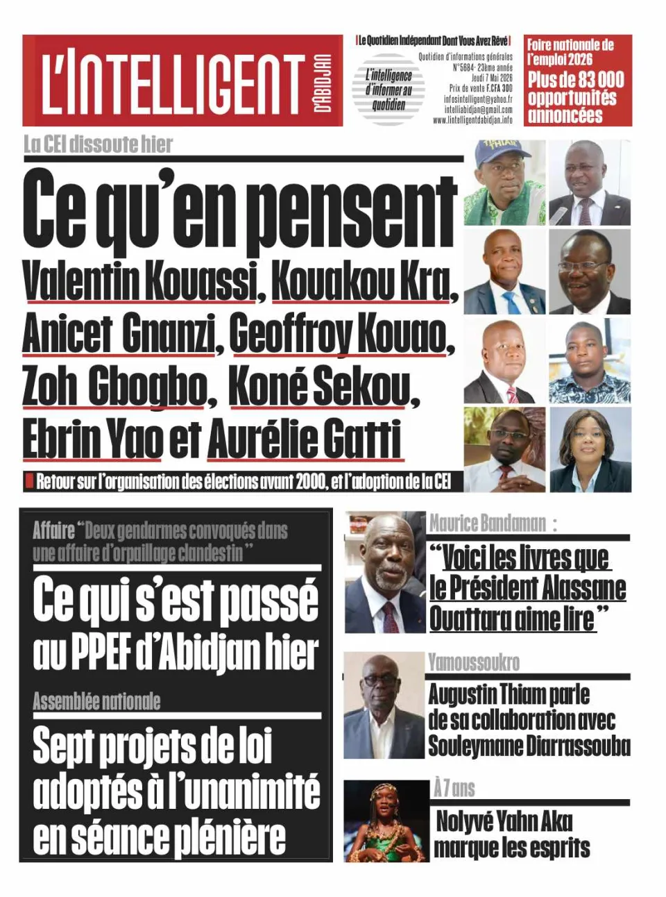 L’Intelligent d’Abidjan N°5684 BIS