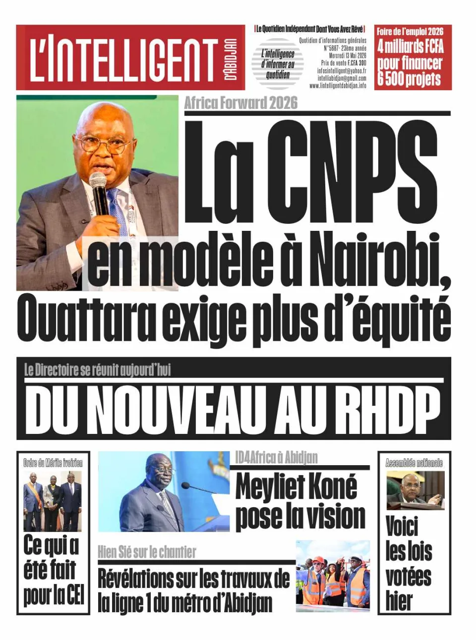L’Intelligent d’Abidjan N°5687