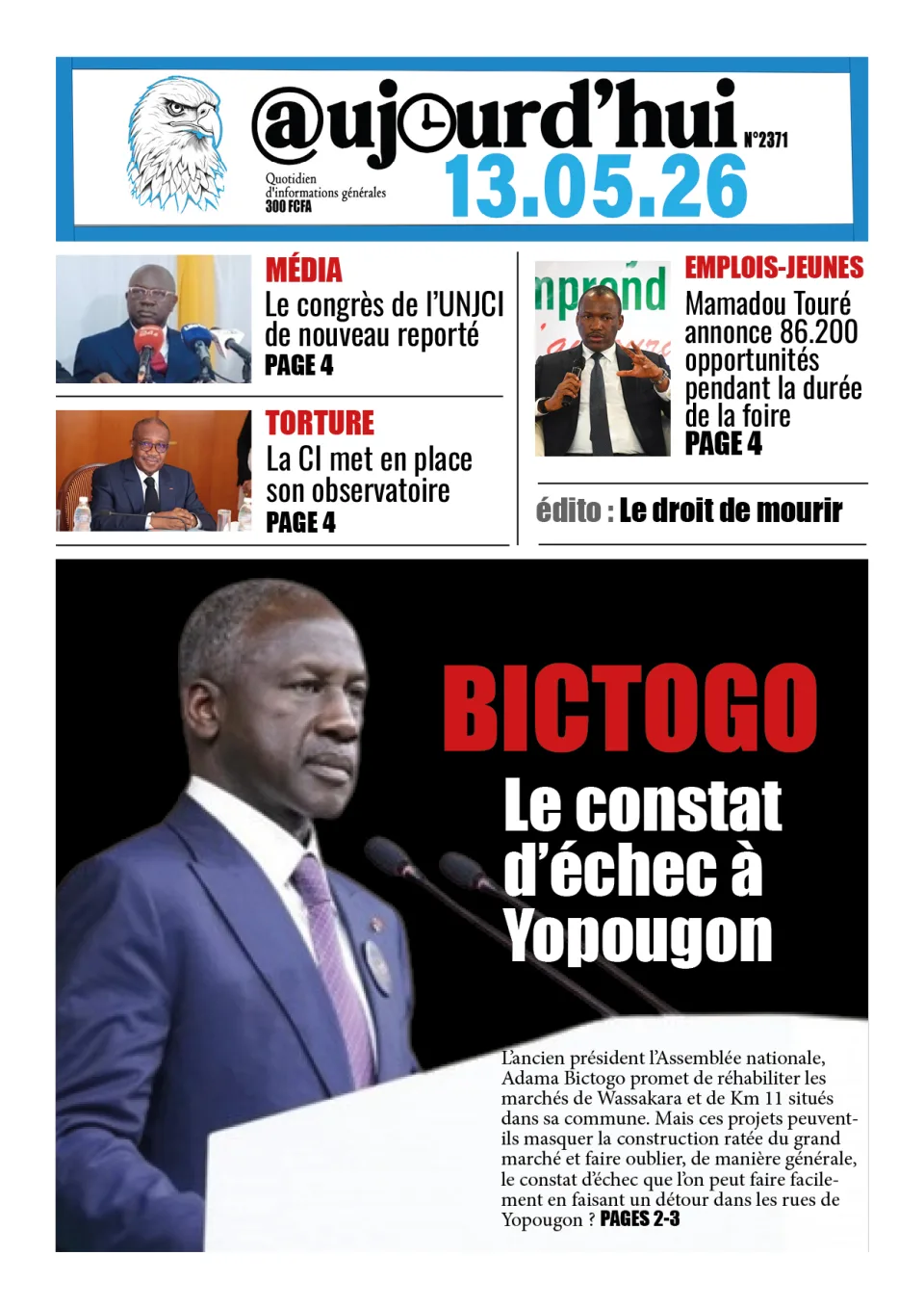 AUJOURD'HUI DU 13-05-26