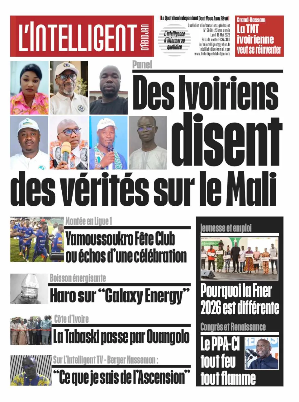 L’Intelligent d’Abidjan N°5688