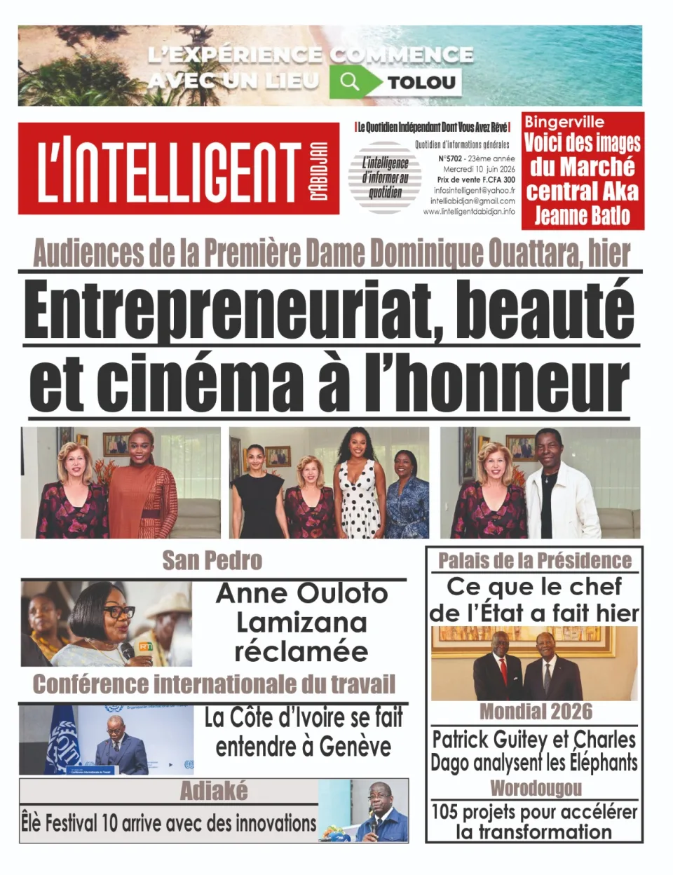 L'Intelligent d'Abidjan N°5702