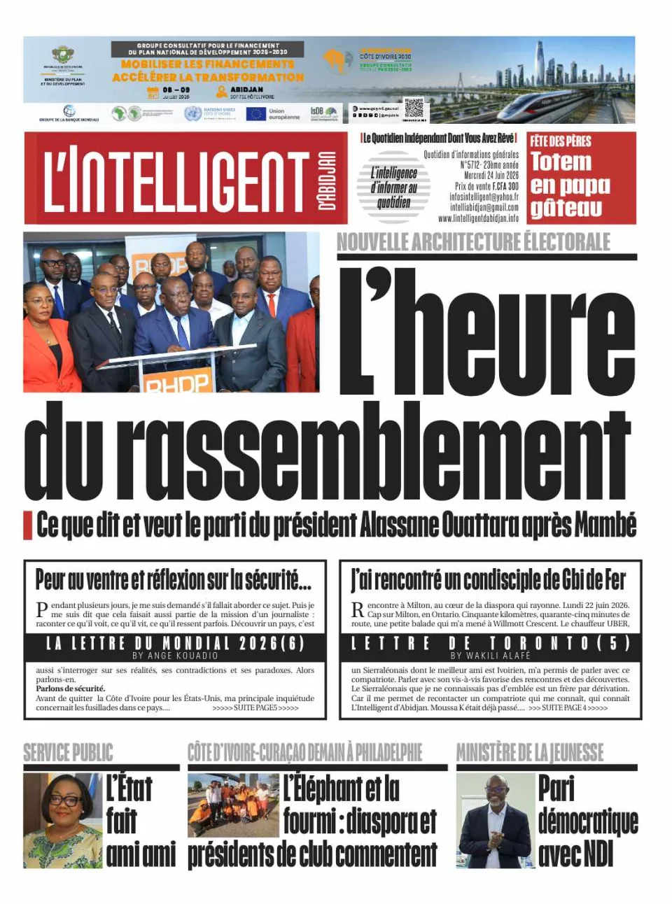 L'Intelligent d'Abidjan N°5712