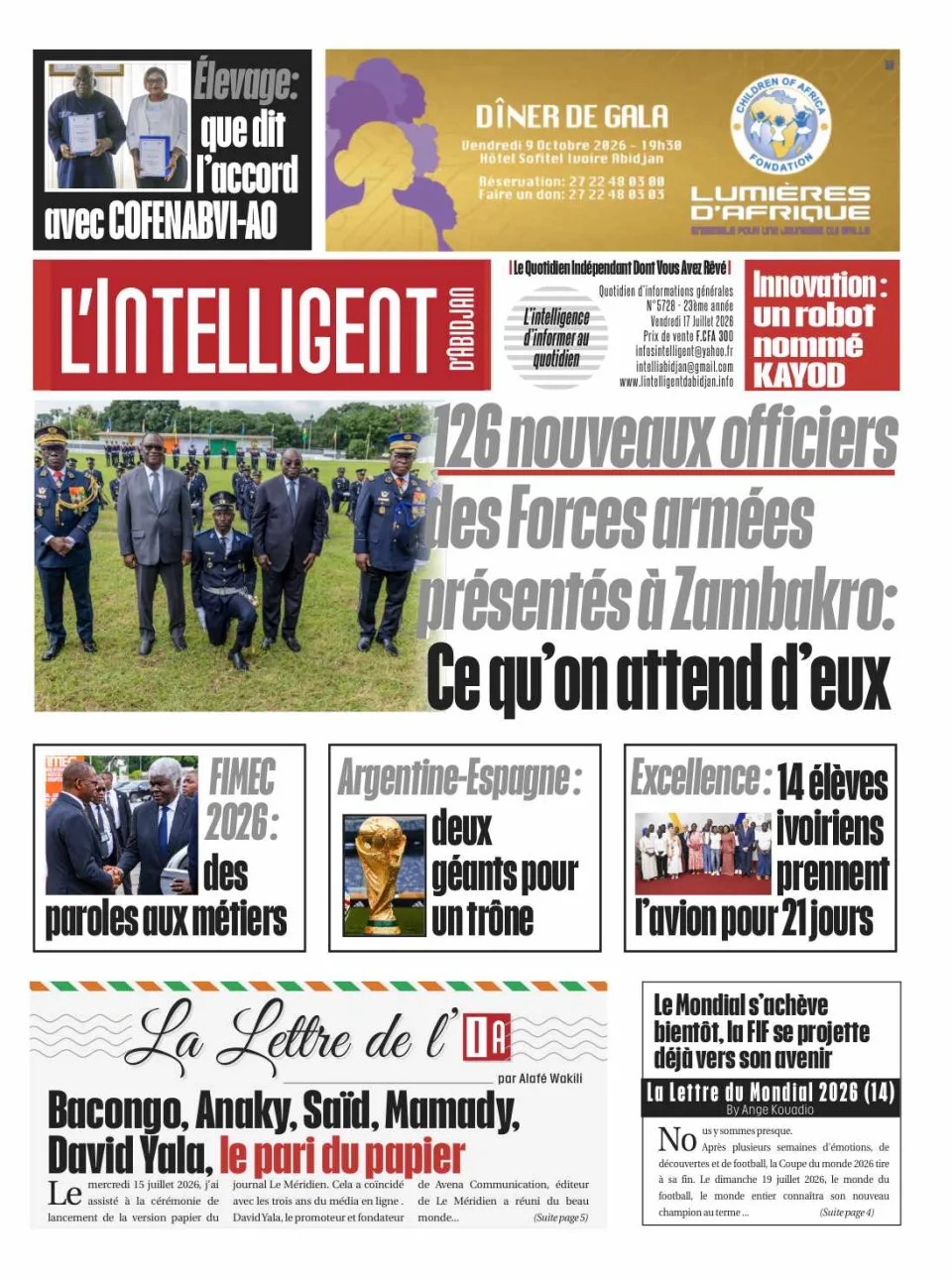 L'Intelligent d'Abidjan N°5728