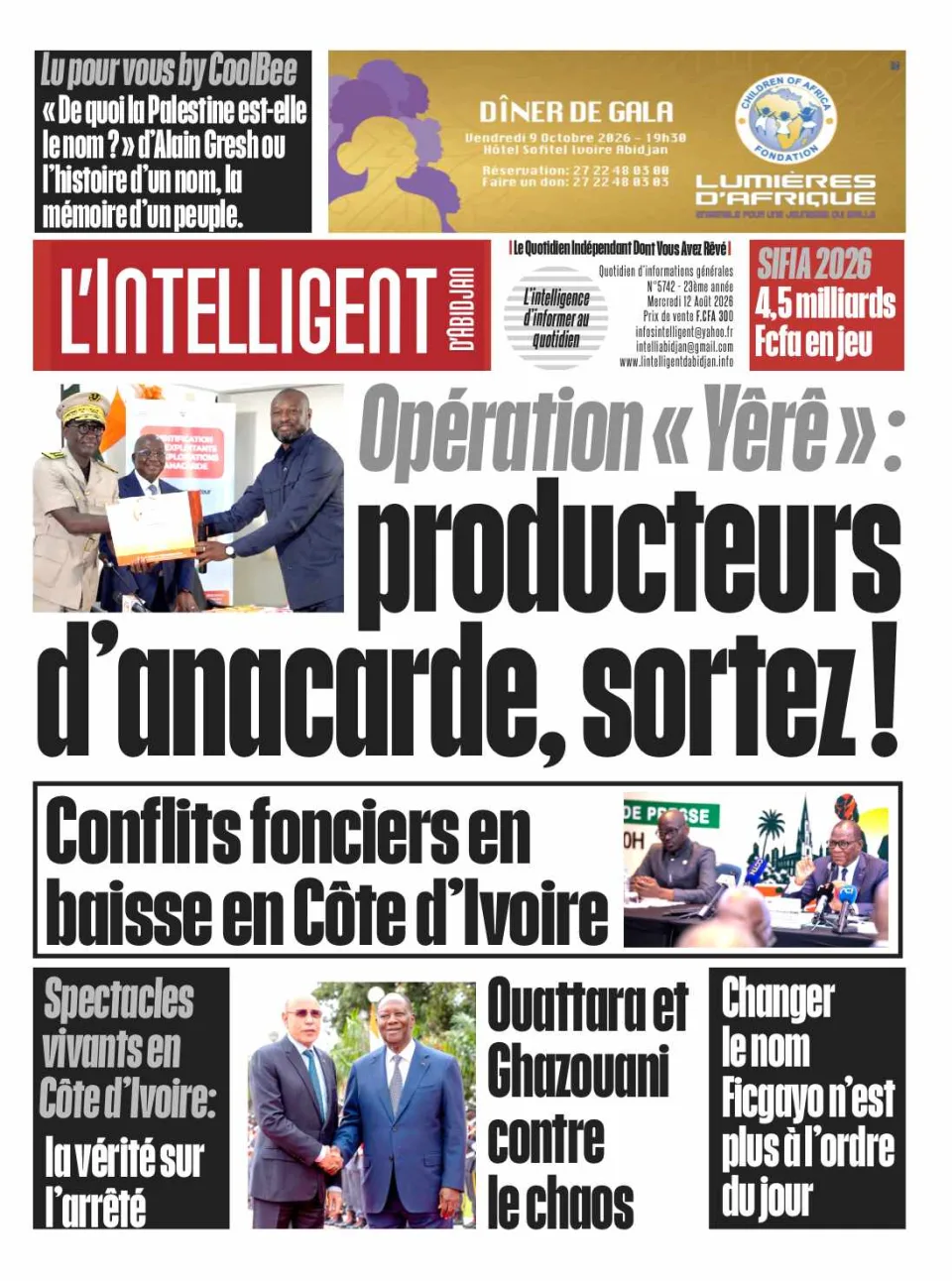 L'Intelligent d'Abidjan N°5742