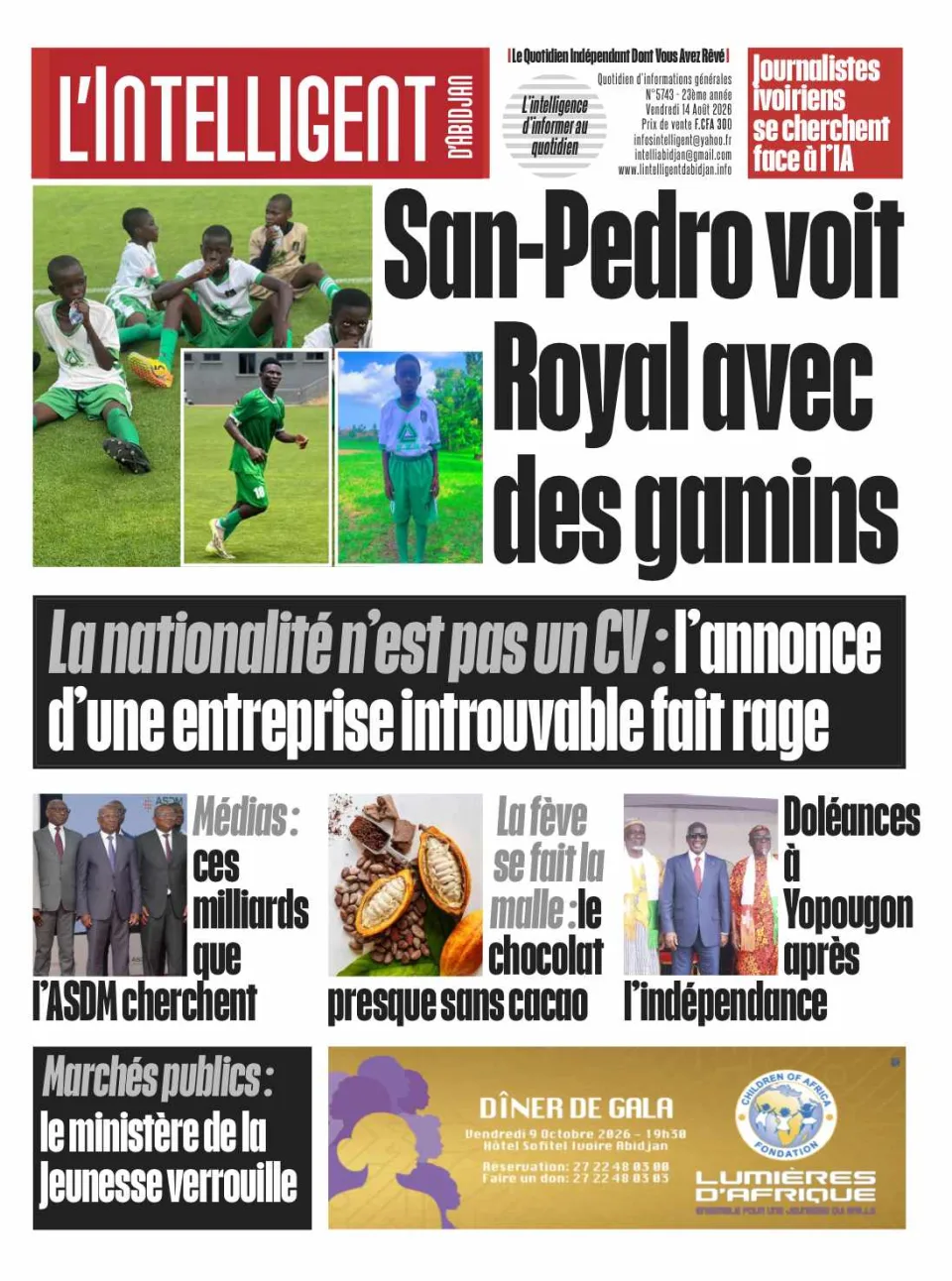 L'Intelligent d'Abidjan N°5743