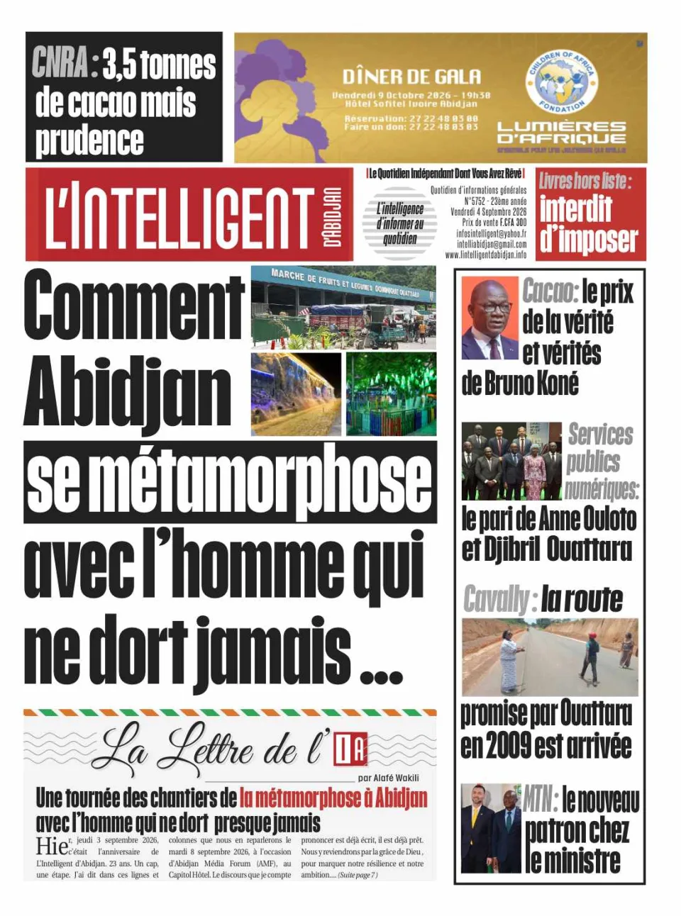 L'Intelligent d'Abidjan N°5752