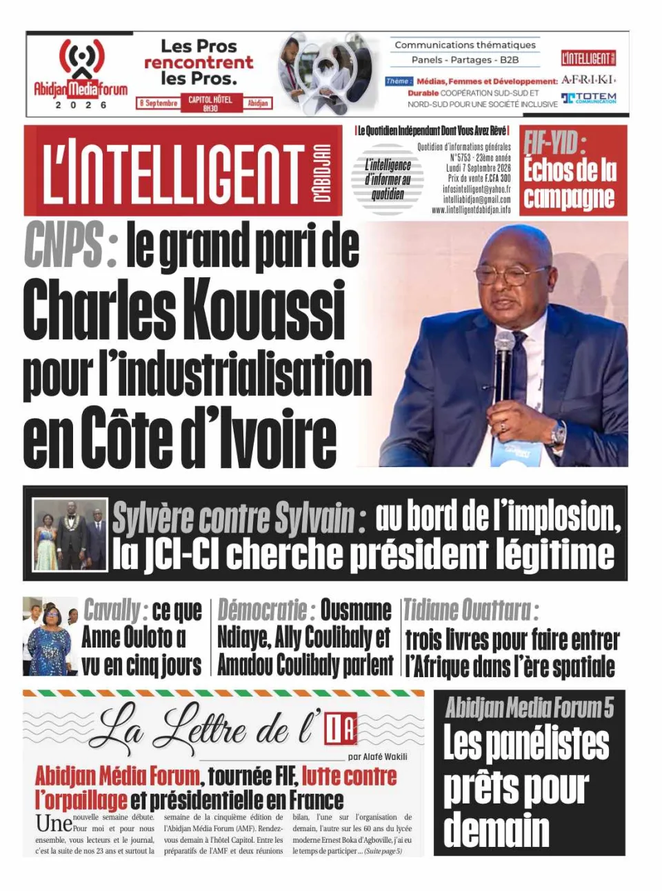 L'Intelligent d'Abidjan N°5753