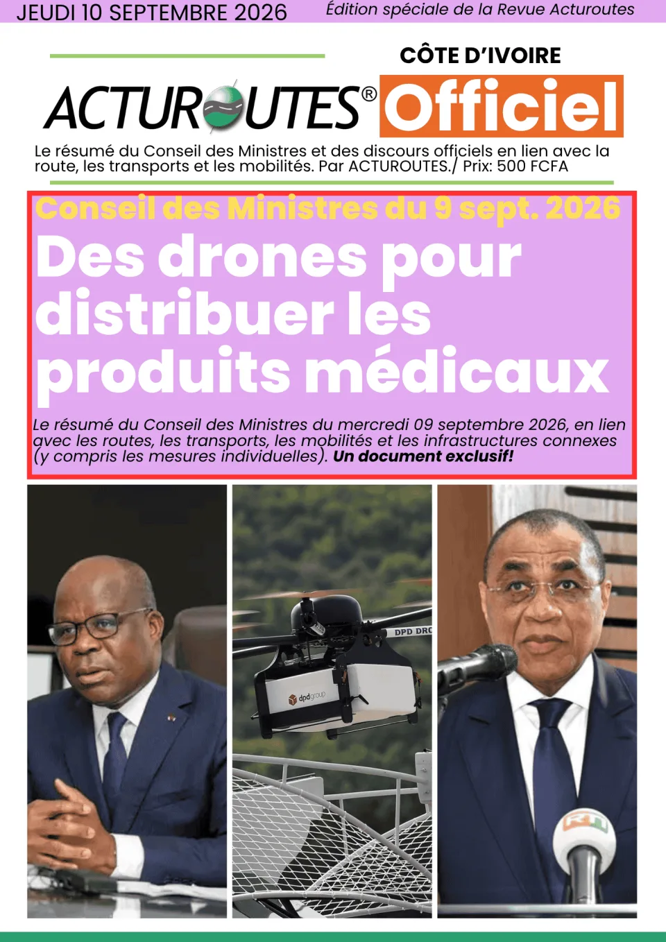 Acturoutes Officiel 10 septembre 2026