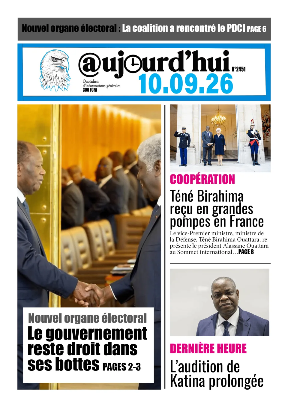 AUJOURD'HUI DU 10-09-26