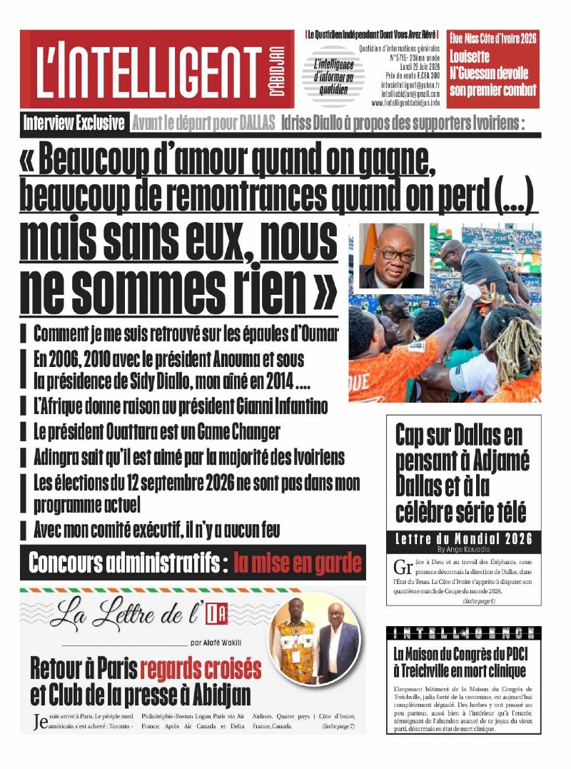 L'Intelligent d'Abidjan N°5715