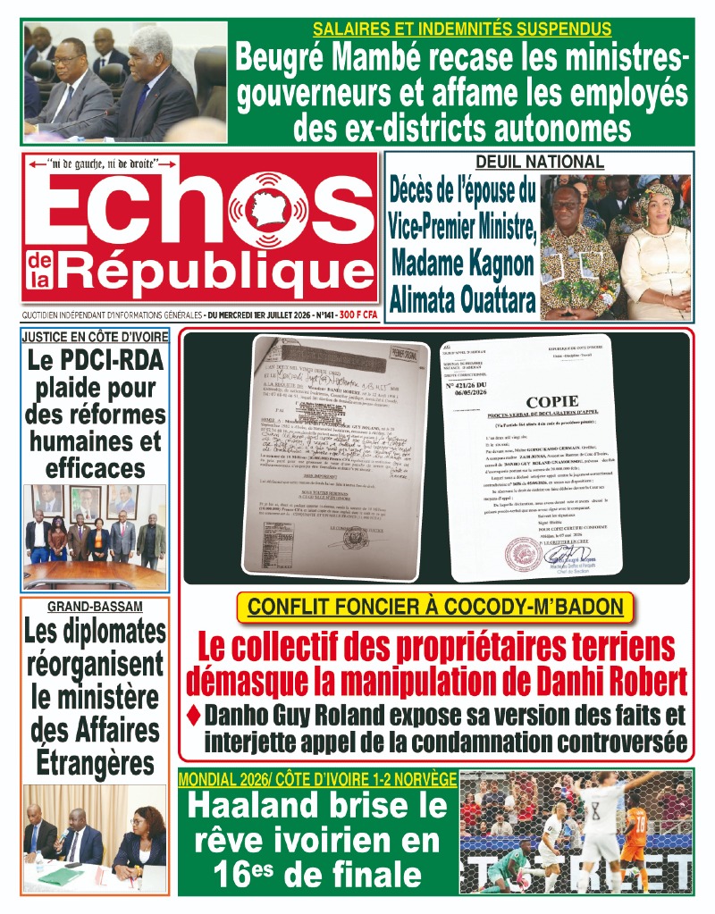 A LIRE DANS CE NUMERO