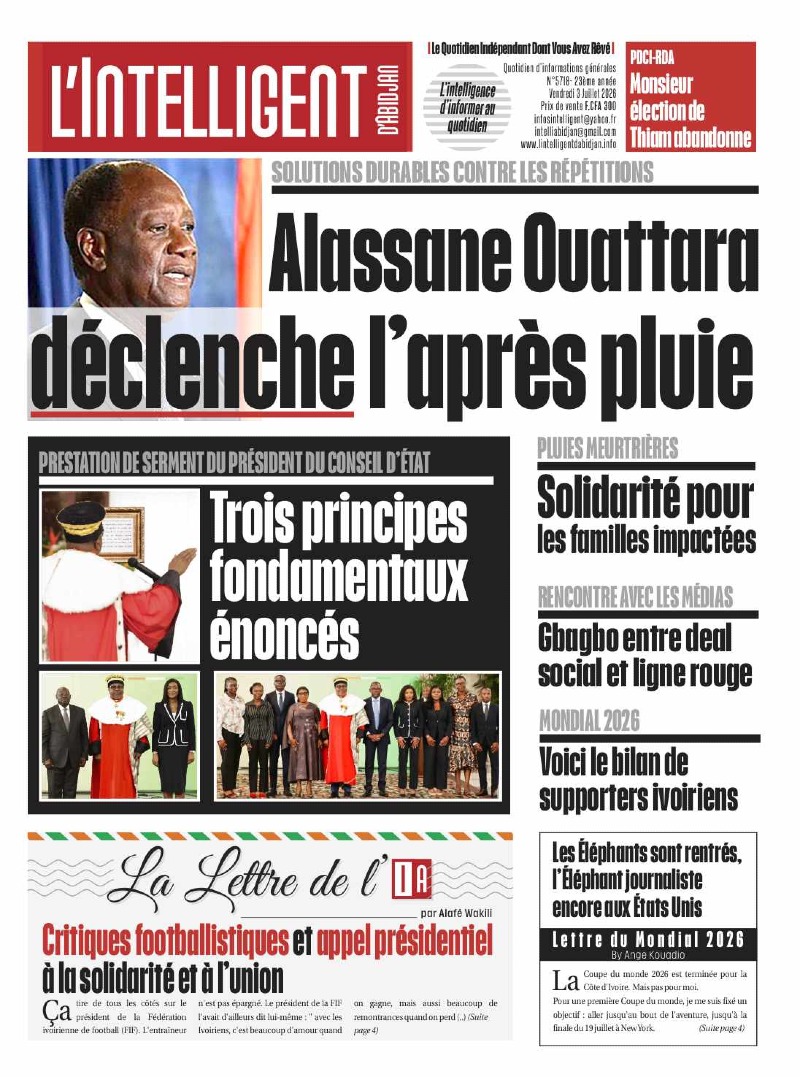 L'Intelligent d'Abidjan N°5718