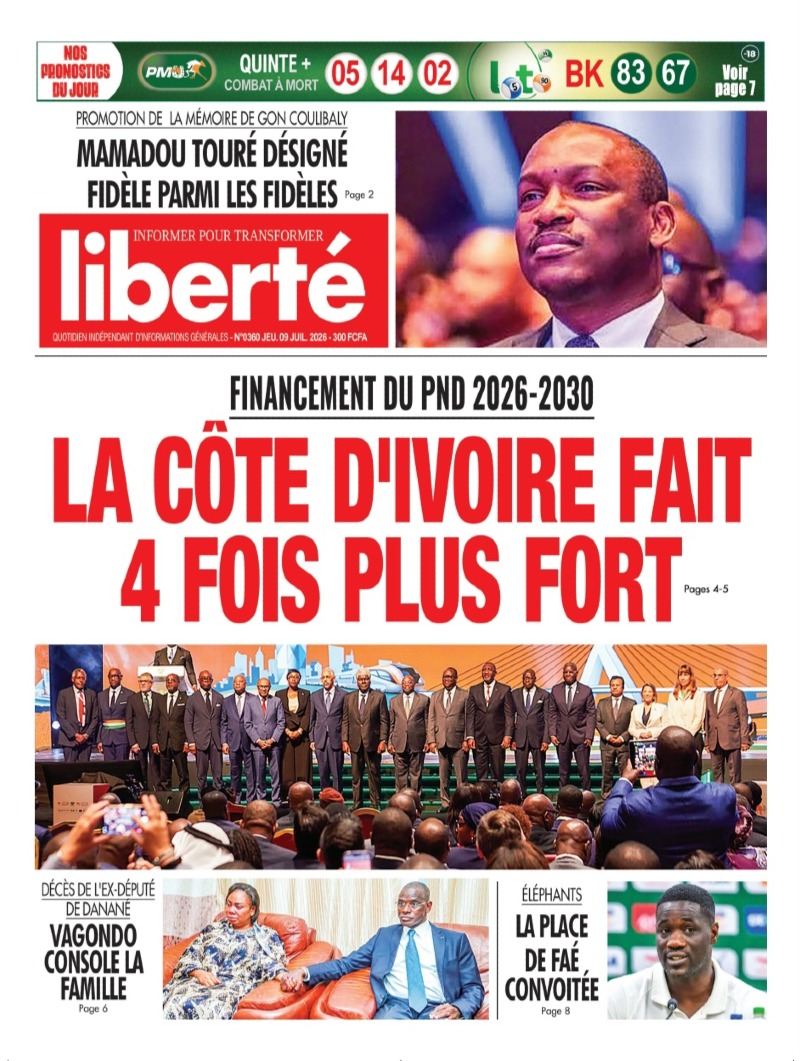FINANCEMENT DU PND 2026-2030: LA CÔTE D'IVOIRE FAIT 4 FOIS PLUS FORT 