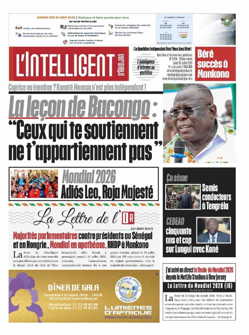L'Intelligent d'Abidjan N°5729