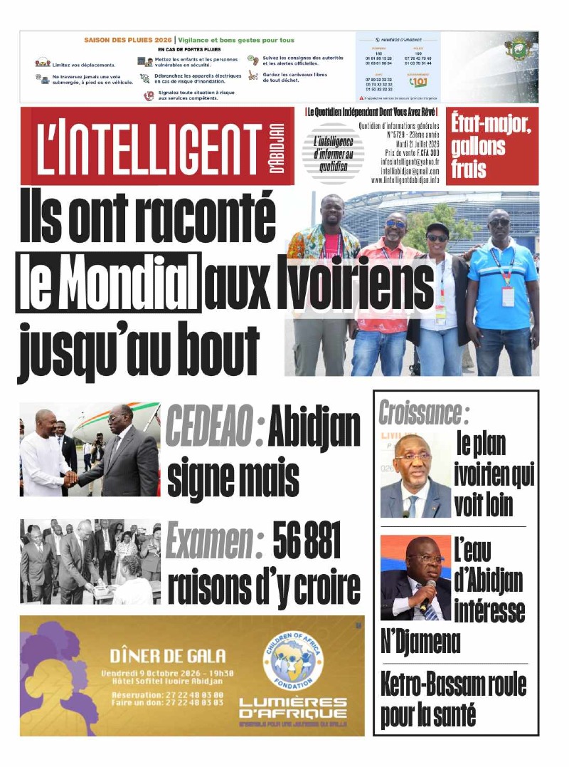 L'Intelligent d'Abidjan N°5730
