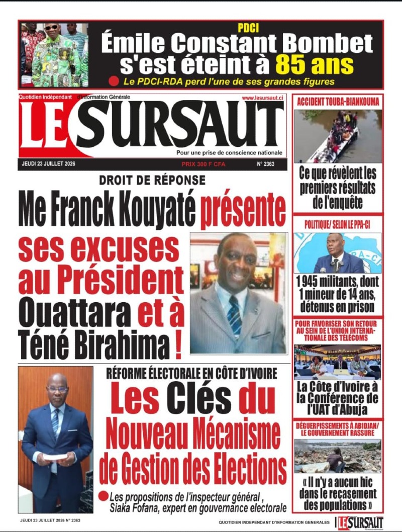 A lire dans ce numero