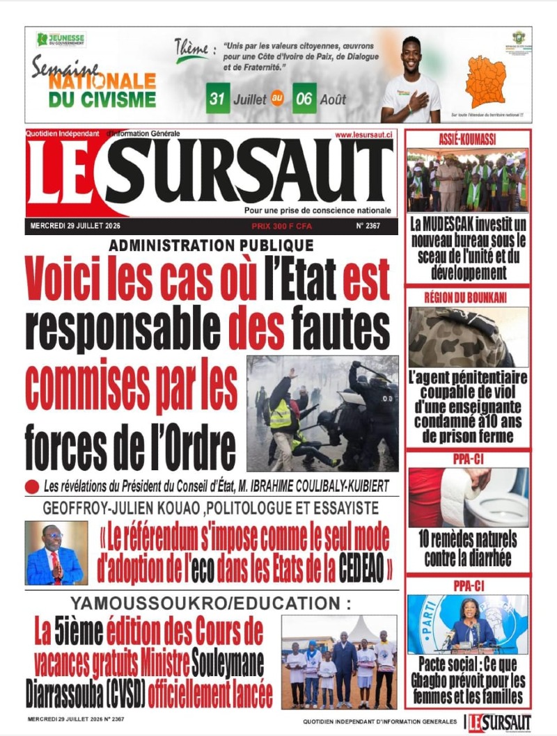 A LIRE DANS CE NUMERO