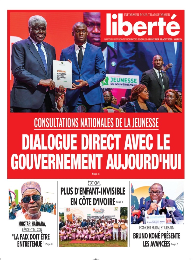 CONSULTATIONS NATIONALES DE LA JEUNESSE: DIALOGUE DIRECT AVEC LE GOUVERNEMENT AUJOURD'HUI 
