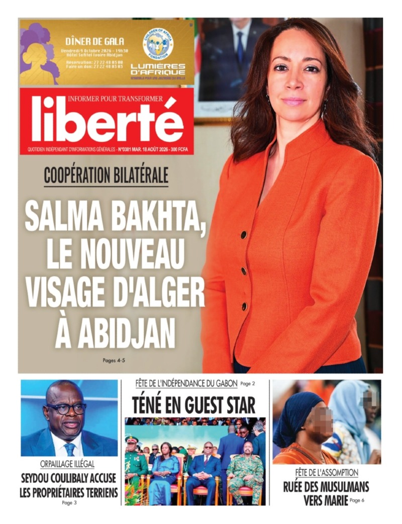 COOPÉRATION BILATÉRALE: SALMA BAKHTA, LE NOUVEAU VISAGE D'ALGER À ABIDJAN 