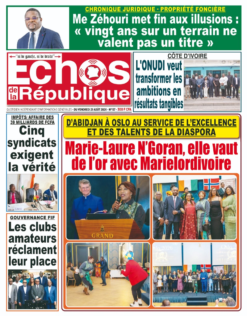 A LIRE DANS CE NUMERO