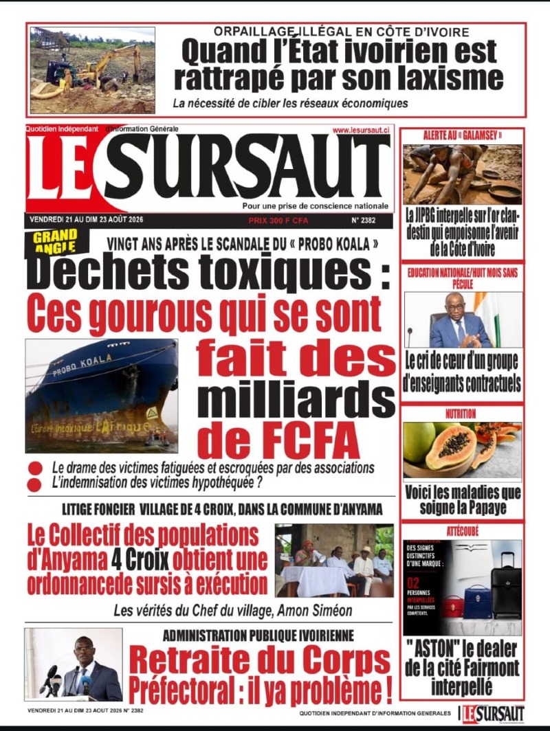 A LIRE DANS CE NUMERO