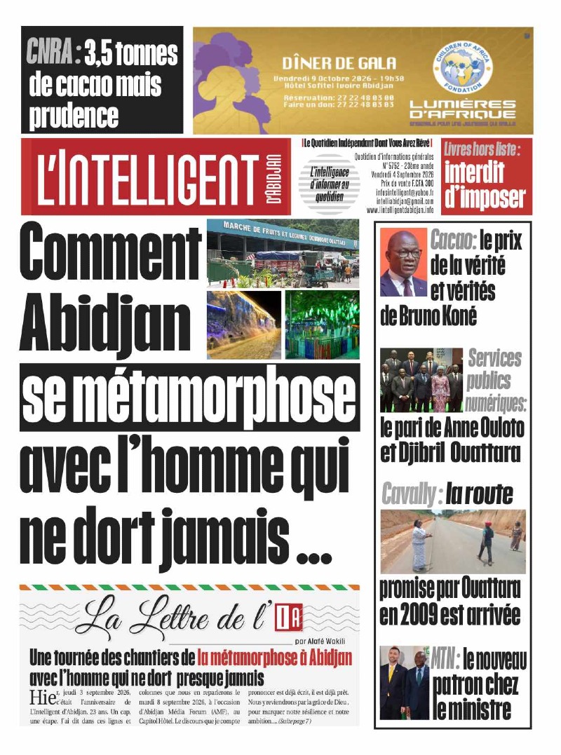 L'Intelligent d'Abidjan N°5752