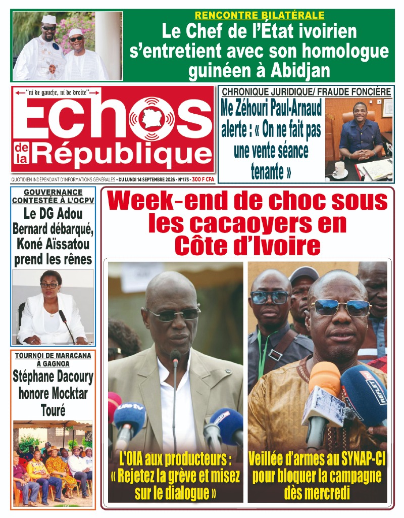 A LIRE DANS CE NUMERO