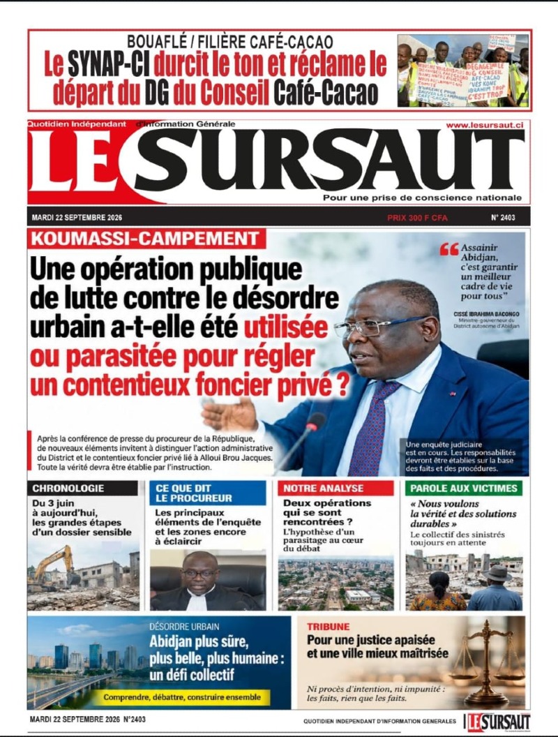 A LIRE DANS CE NUMERO 