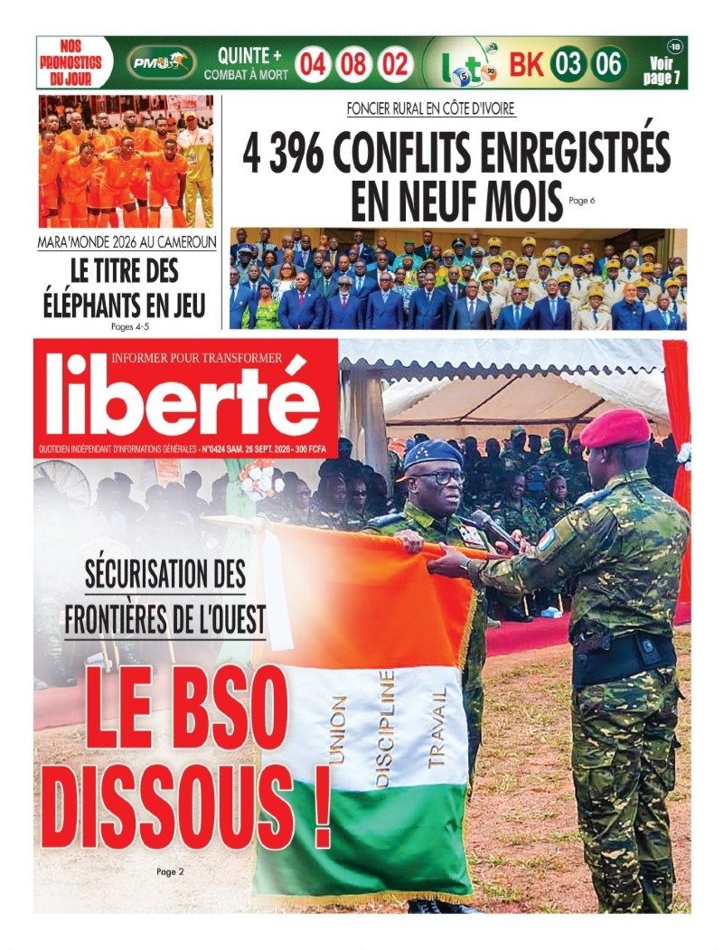 SÉCURISATION DES FRONTIÈRES DE L'OUEST : LE BSO DISSOUS !