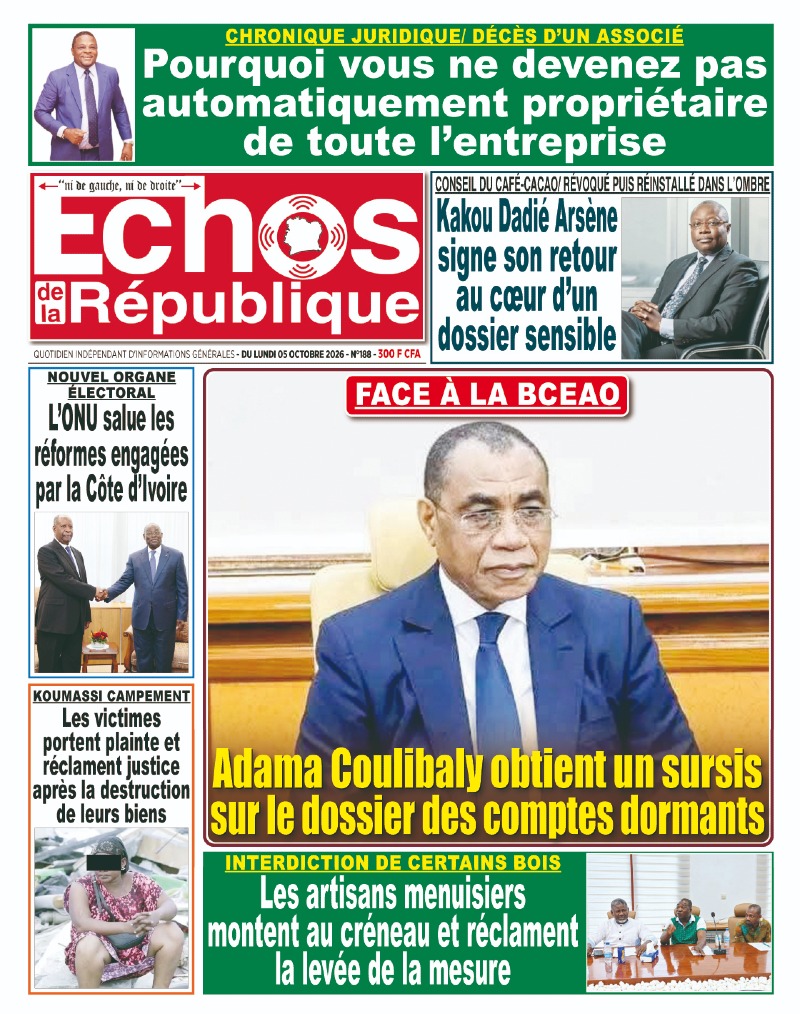 A LIRE DANS CE NUMERO