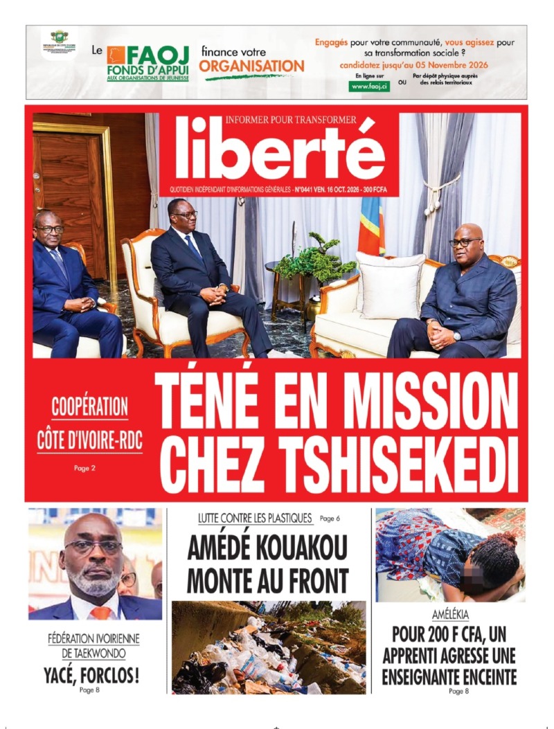COOPÉRATION CÔTE D'IVOIRE-RDC : TÉNÉ EN MISSION CHEZ TSHISEKEDI